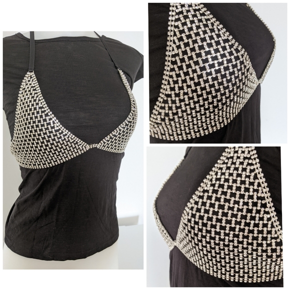 Luxury La Senza Limited Edition Jewelry / Crystal Bra Lingerie Sz S To M - Picture 6 of 10